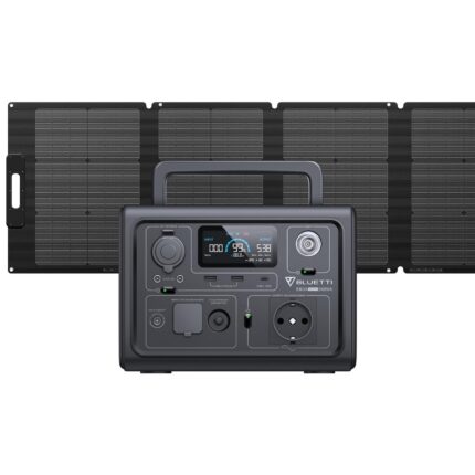 Generador solar BLUETTI EB3A con panel solar PV120S y batería de respaldo LiFePO4 de 268 Wh